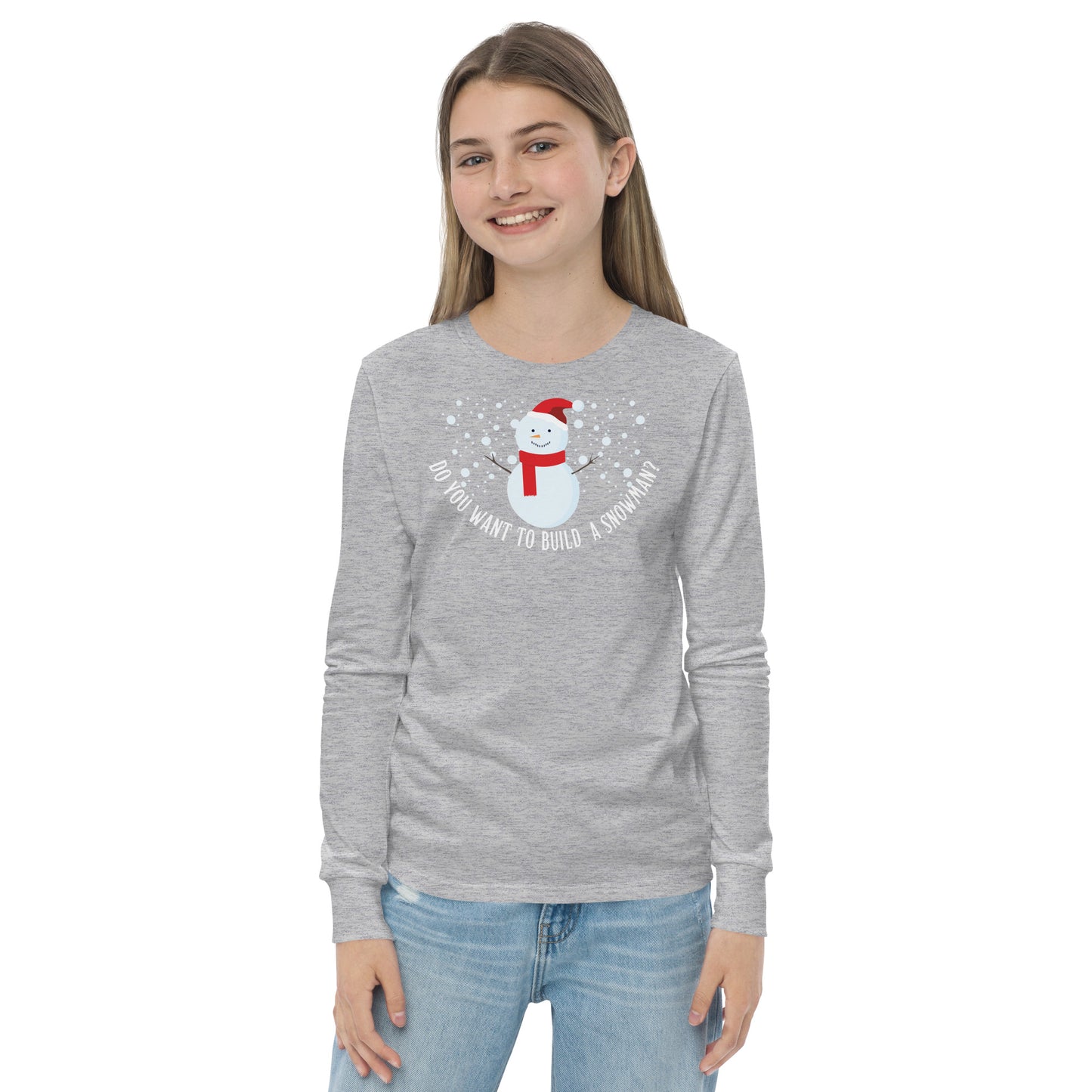 Do You Want To Build A Snowman? Youth long sleeve tee