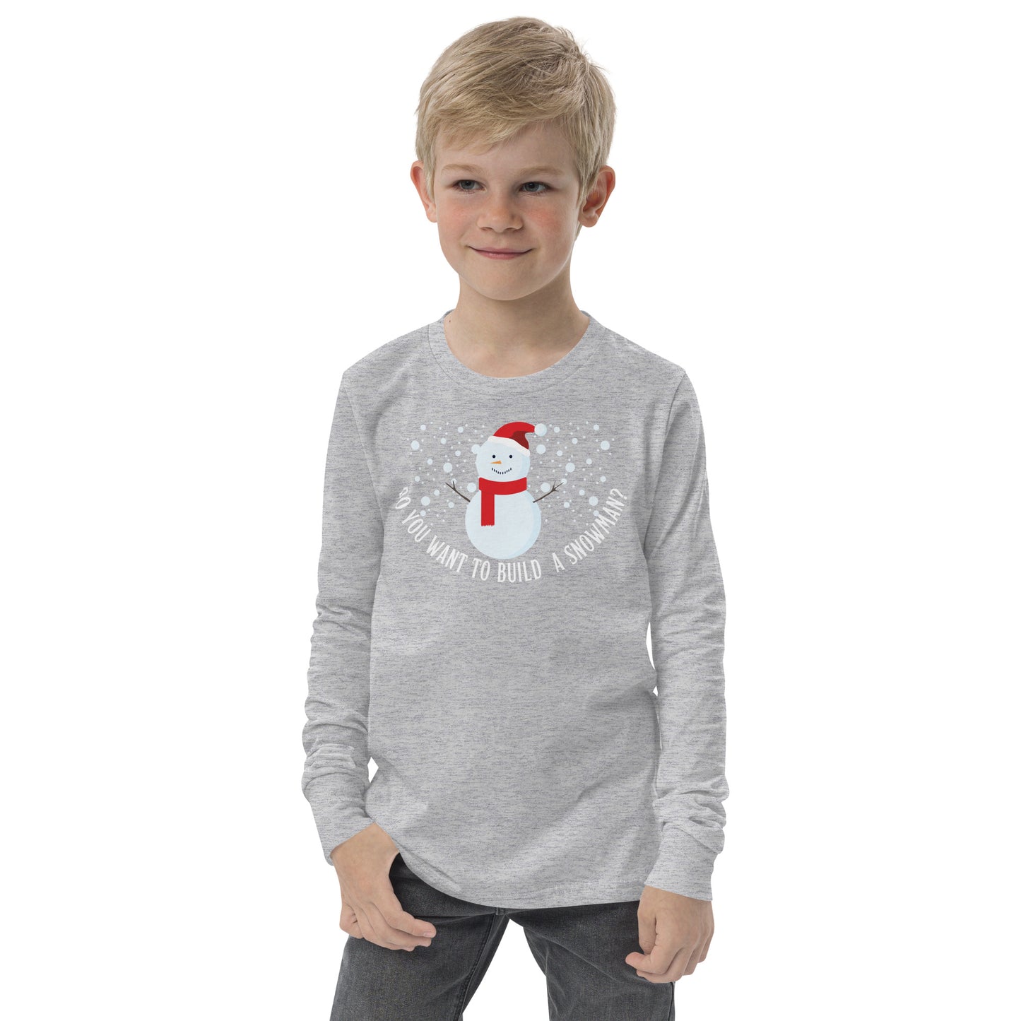 Do You Want To Build A Snowman? Youth long sleeve tee