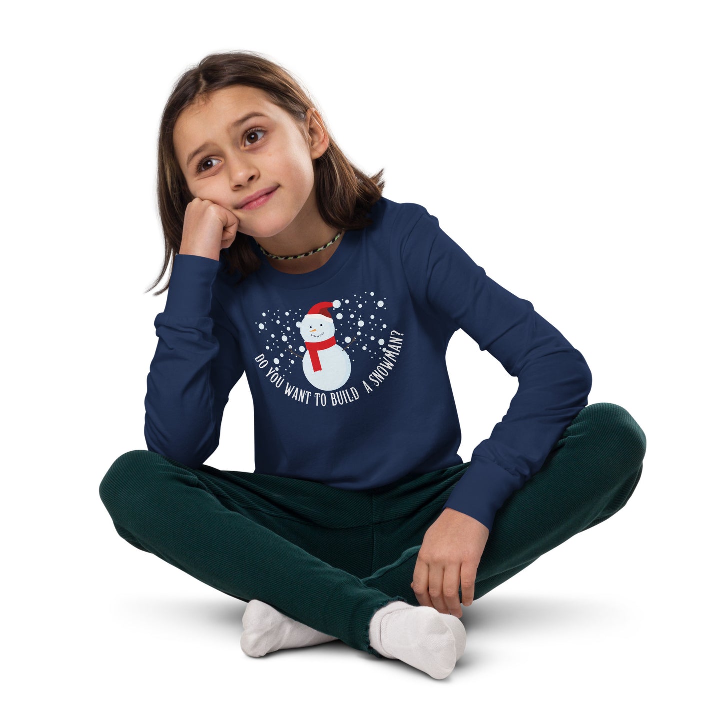 Do You Want To Build A Snowman? Youth long sleeve tee