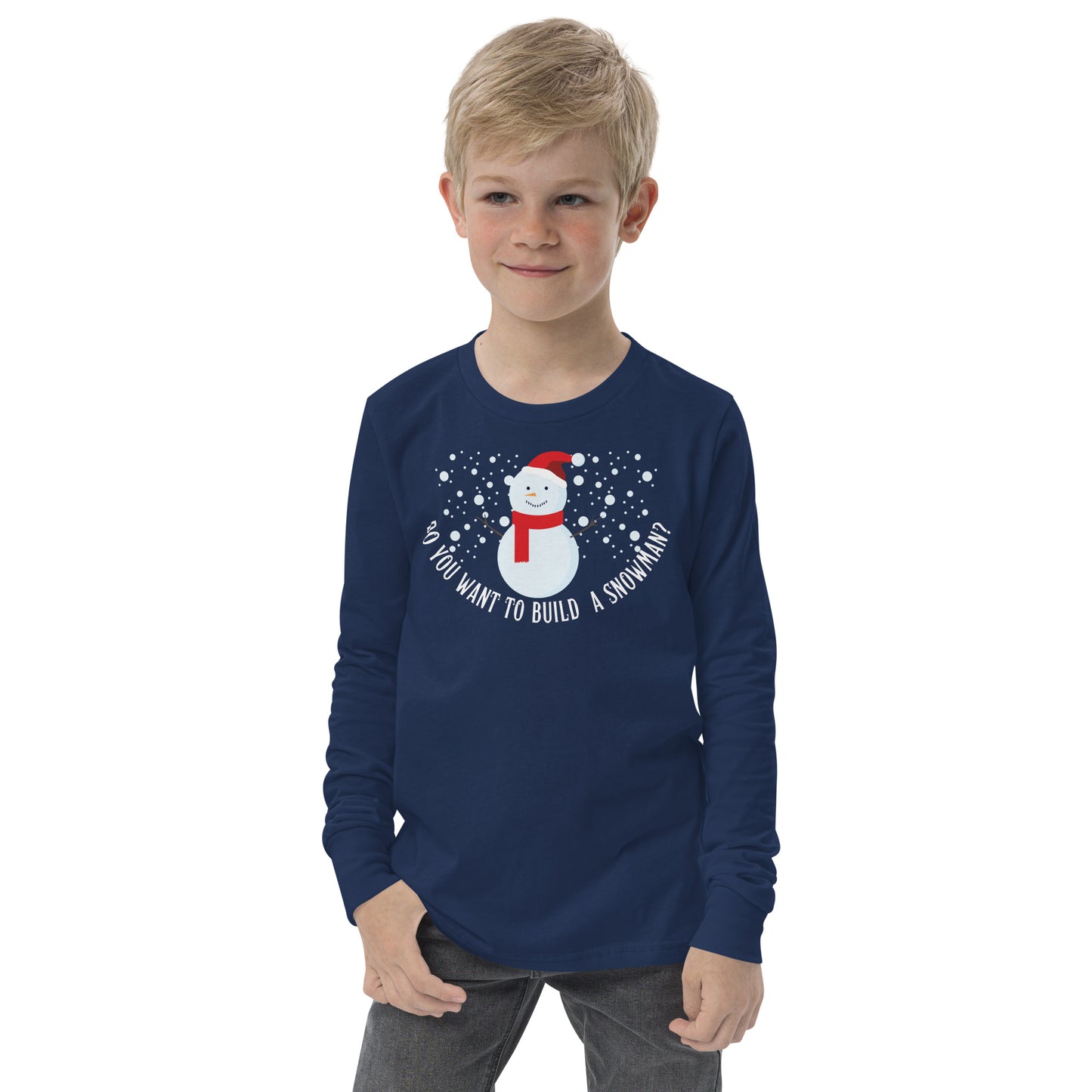 Do You Want To Build A Snowman? Youth long sleeve tee
